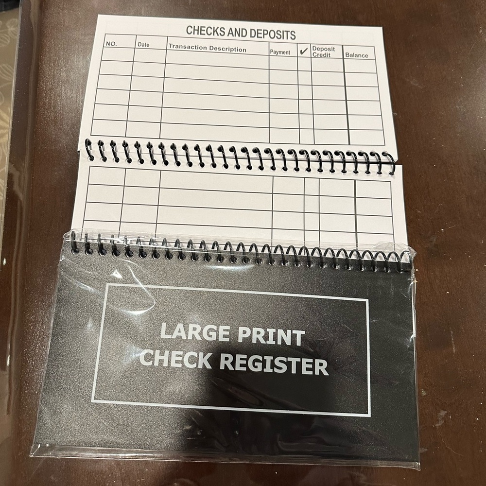 Large Print Check Register